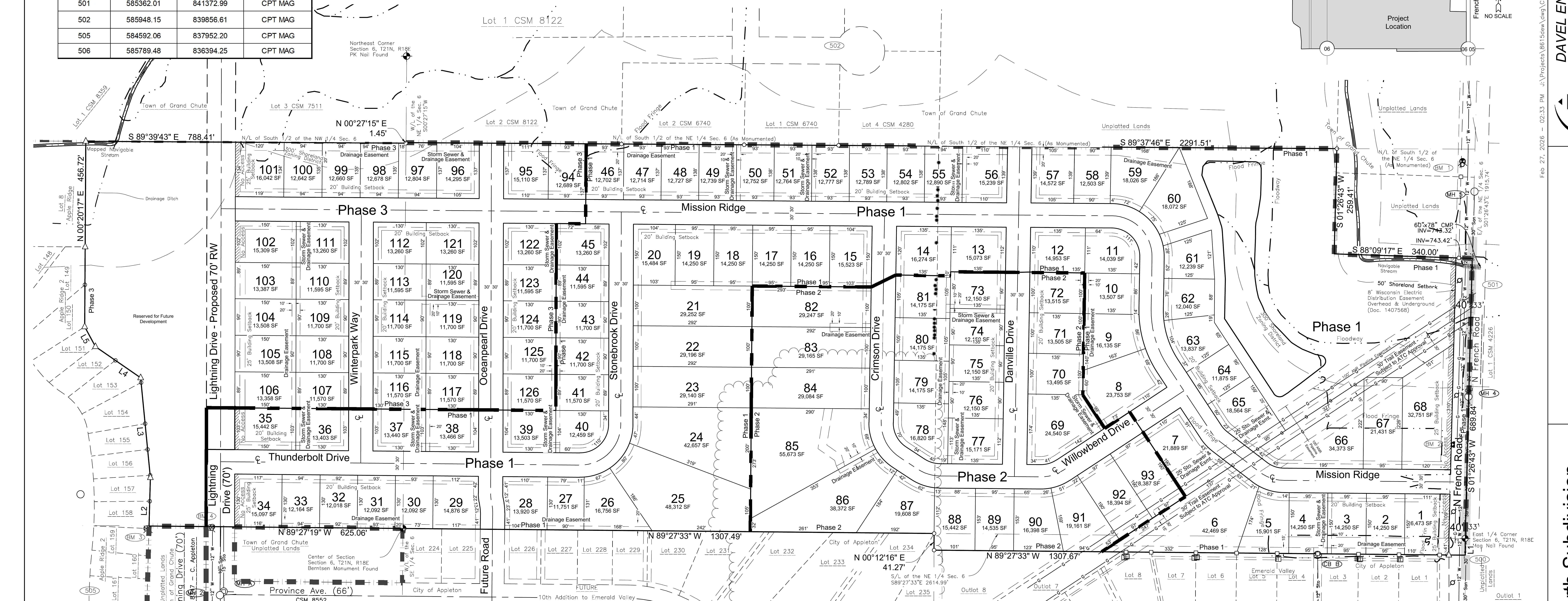Mission Ridge North Subdivision Plat Map